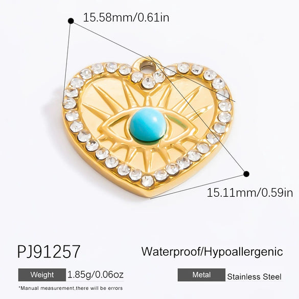 Jewelry Accessories Fashion Ol Style Titanium Steel And Stainless Steel Electroplated Devil's Eye Pendant Bracelet Necklace