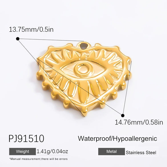 Jewelry Accessories Fashion Ol Style Titanium Steel And Stainless Steel Electroplated Devil's Eye Pendant Bracelet Necklace