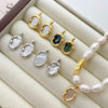 Jewelry Accessories Fritillary Abalone 14K Goldfilled Lines Pattern Electroplated Diy Handmade