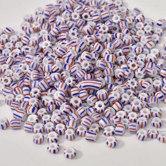 Jewelry Accessories Glass Glaze Color Stripes Beads For Diy Necklace Bracelet And Ear Jewelry