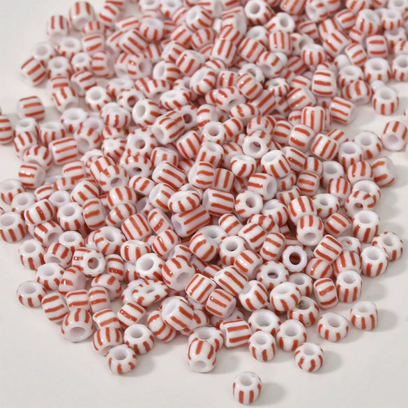 Jewelry Accessories Glass Glaze Color Stripes Beads For Diy Necklace Bracelet And Ear Jewelry