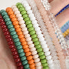 Jewelry Accessories Glass Glazed Pearlescent Flat Beads For Diy Bracelet Necklace