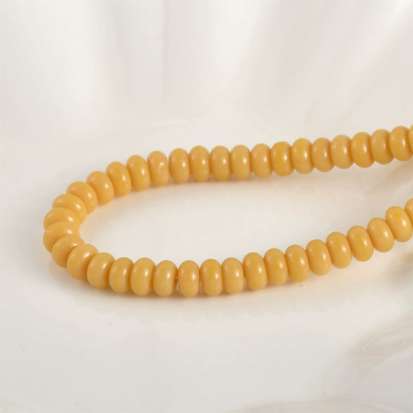 Jewelry Accessories Glass Glazed Pearlescent Flat Beads For Diy Bracelet Necklace