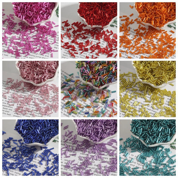 Jewelry Accessories Glass Silverfilled Tube And Rice Beads Handmade Diy Beading Materials