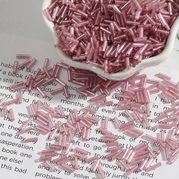 Jewelry Accessories Glass Silverfilled Tube And Rice Beads Handmade Diy Beading Materials