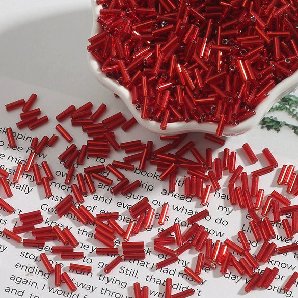 Jewelry Accessories Glass Silverfilled Tube And Rice Beads Handmade Diy Beading Materials