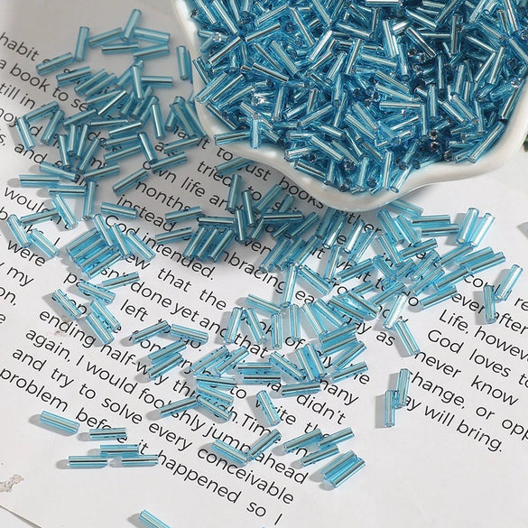 Jewelry Accessories Glass Silverfilled Tube And Rice Beads Handmade Diy Beading Materials