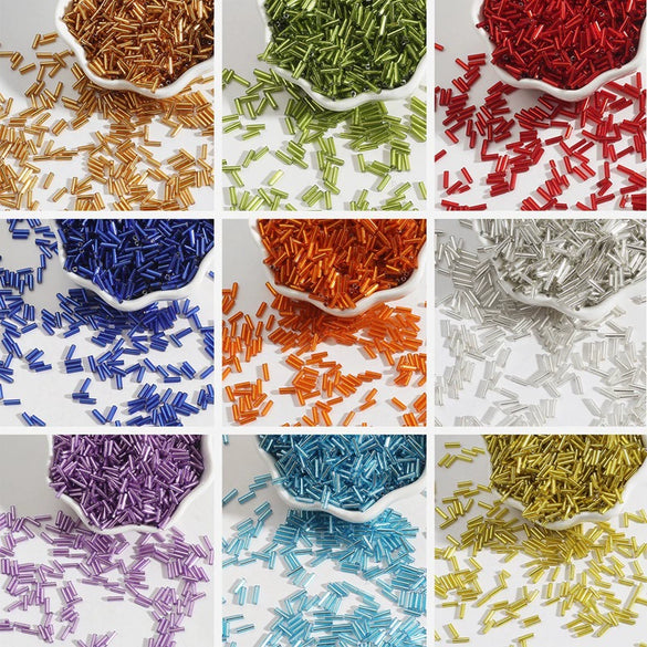 Jewelry Accessories Glass Silverfilled Tube And Rice Beads Handmade Diy Beading Materials