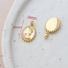 Jewelry Accessories Handmade With Natural Fritillary Bag Phlogopite Pendant Retro Style Electroplated 14K Gold Color Retention