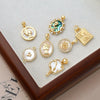 Jewelry Accessories Handmade With Natural Fritillary Bag Phlogopite Pendant Retro Style Electroplated 14K Gold Color Retention