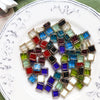Jewelry Accessories Handwoven Retro Square Crystal And Antique Old Glass Beads Earrings Bracelet Necklace