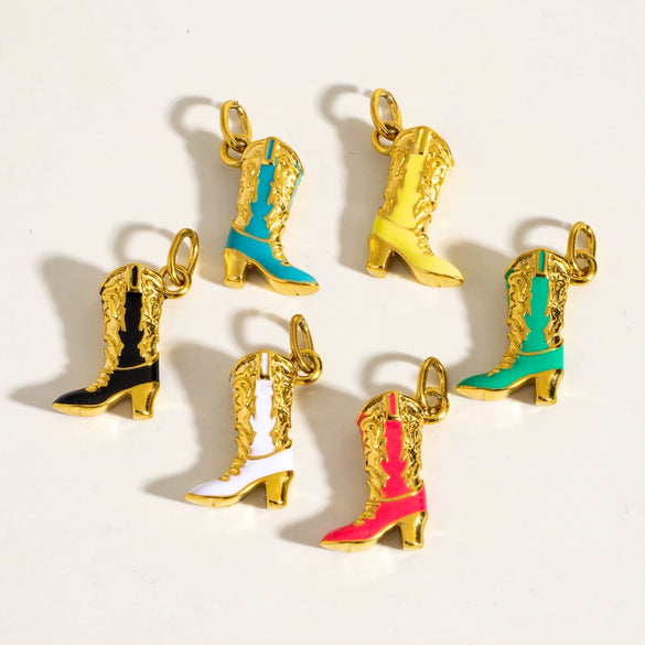 Jewelry Accessories High Heels Necklace Pendant Stainless Steel Retro Style Electroplating