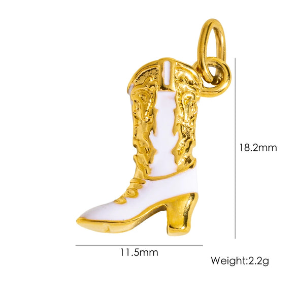 Jewelry Accessories High Heels Necklace Pendant Stainless Steel Retro Style Electroplating