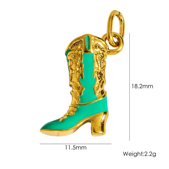 Jewelry Accessories High Heels Necklace Pendant Stainless Steel Retro Style Electroplating