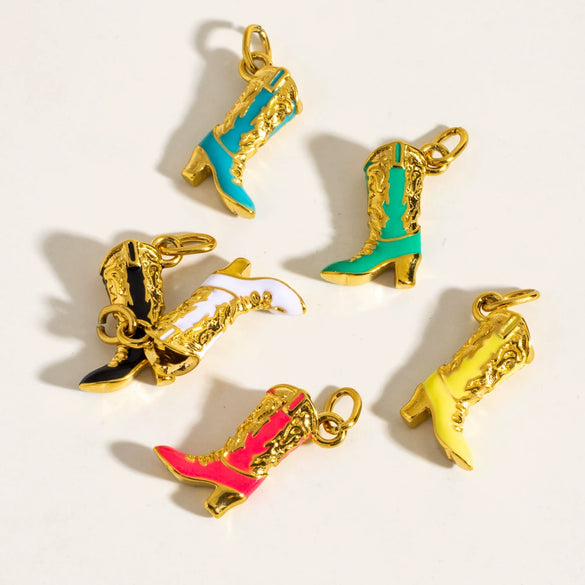 Jewelry Accessories High Heels Necklace Pendant Stainless Steel Retro Style Electroplating