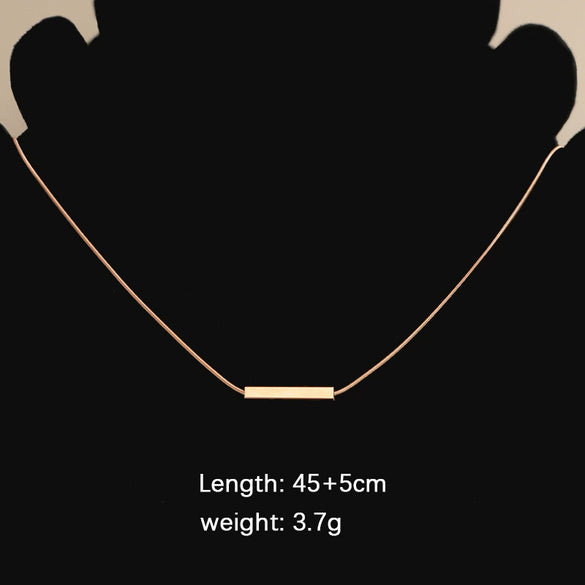 Jewelry Accessories Hollow Rectangular Spacer 3D Long Tube Titanium Steel Geometric Fine Polishing