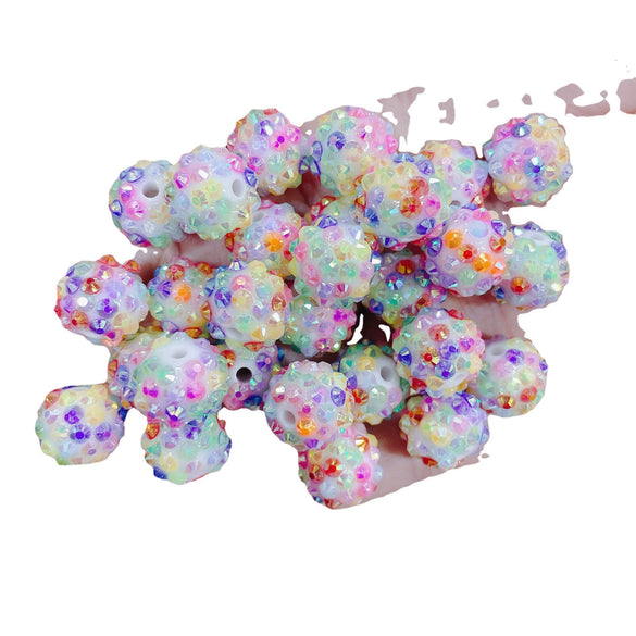 Jewelry Accessories Loose Beads Acrylic Ball Beaded For Diy Bracelet Key Chain Pendant
