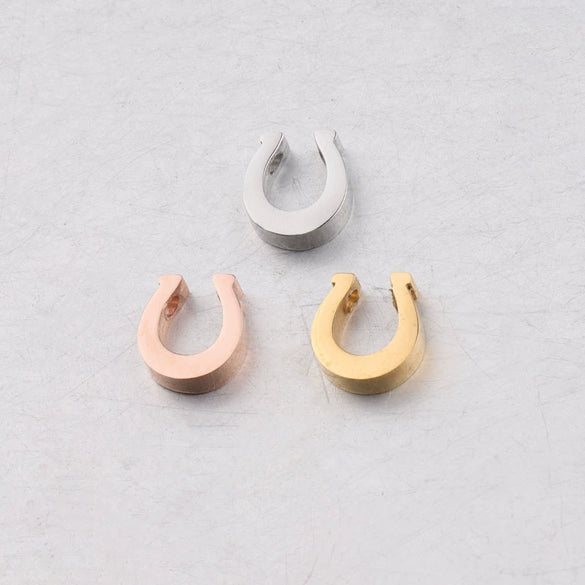 Jewelry Accessories Loose Beads Stainless Steel Horseshoe Small Hole Mirror Polished Pendant