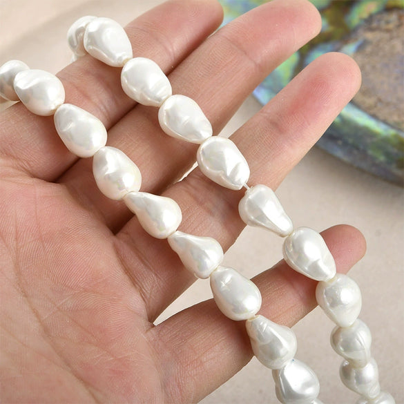 Jewelry Accessories Materials Glass Glazed Imitation Baroque Pearls Irregular Specialshaped Electroplated Beads For Earrings Necklace Bracelet