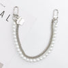 Jewelry Accessories Metal And Pearl Double Chain Strip Flower Handmade Beaded Portable For Mobile Phone Shell