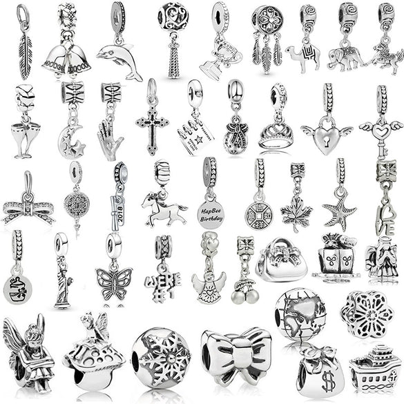 Jewelry Accessories Metal Astronaut Star Moon Robot Loose Beads Electroplated Totem Creative Diy Scifi Cute