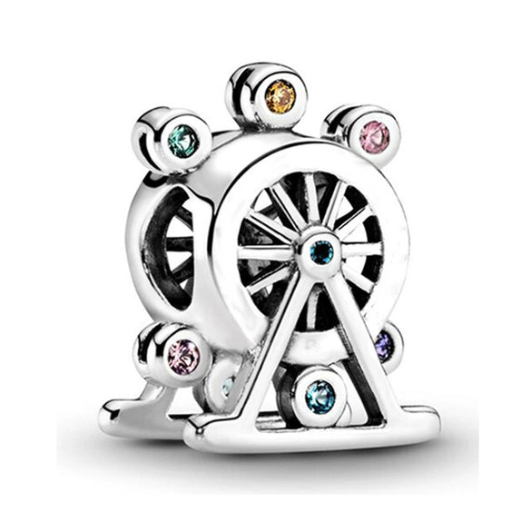 Jewelry Accessories Metal Ferris Wheel Beaded Pendant With Totem Pattern Electroplating Design From Factory
