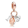 Jewelry Accessories Metal Letter Family Pendant Rose Gold Plated Totem Charm Bracelet