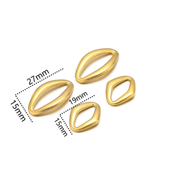 Jewelry Accessories Metal Oval Pendant Electroplating Ring Earrings Bracelet Necklace Accessories