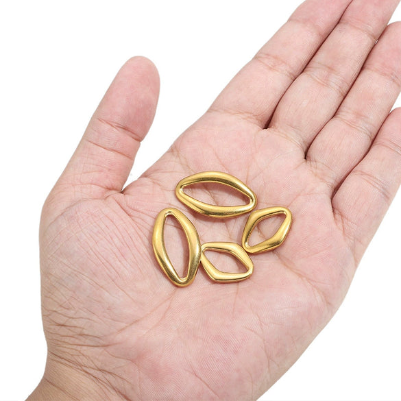 Jewelry Accessories Metal Oval Pendant Electroplating Ring Earrings Bracelet Necklace Accessories