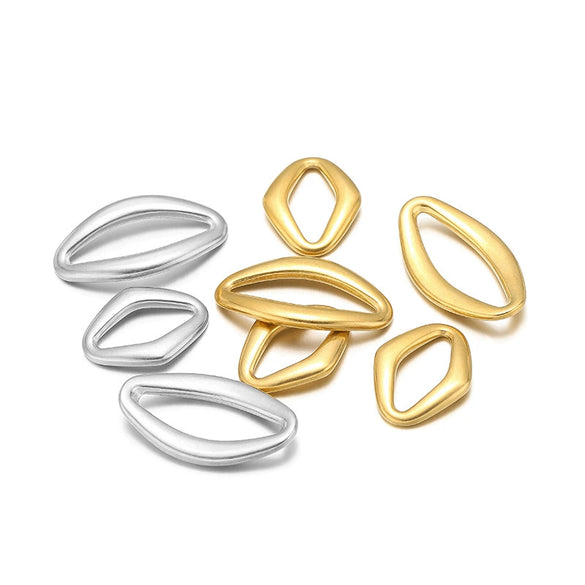 Jewelry Accessories Metal Oval Pendant Electroplating Ring Earrings Bracelet Necklace Accessories