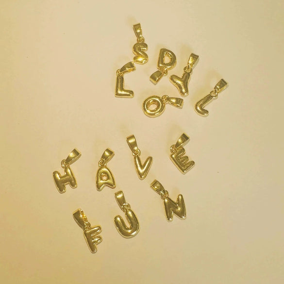 Jewelry Accessories Mini Necklace Pendant English Letter Bubble Stainless Steel Electroplated