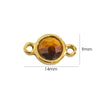 Jewelry Accessories Natural Stone Inlaid Double Hanging Titanium Steel Round Electroplated Vacuum In Furnace Fine Polishing