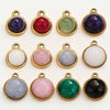 Jewelry Accessories Natural Stone Pendant Handmade With Stainless Steel And Electroplated 18K Gold In Oval Shape