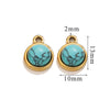 Jewelry Accessories Natural Stone Pendant Handmade With Stainless Steel And Electroplated 18K Gold In Oval Shape