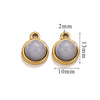 Jewelry Accessories Natural Stone Pendant Handmade With Stainless Steel And Electroplated 18K Gold In Oval Shape