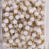 Jewelry Accessories Natural Stone Stainless Steel Chain With Vacuum Gold Plating Electroplating