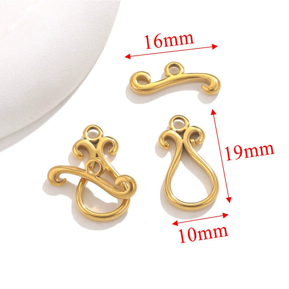 Jewelry Accessories Necklace And Bracelet Buckles Stainless Steel Electroplating Gold Finishing