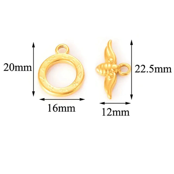 Jewelry Accessories Necklace Buckle Bracelet Buckle Stainless Steel Geometric Electroplated