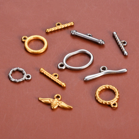 Jewelry Accessories Necklace Buckle Bracelet Buckle Stainless Steel Geometric Electroplated