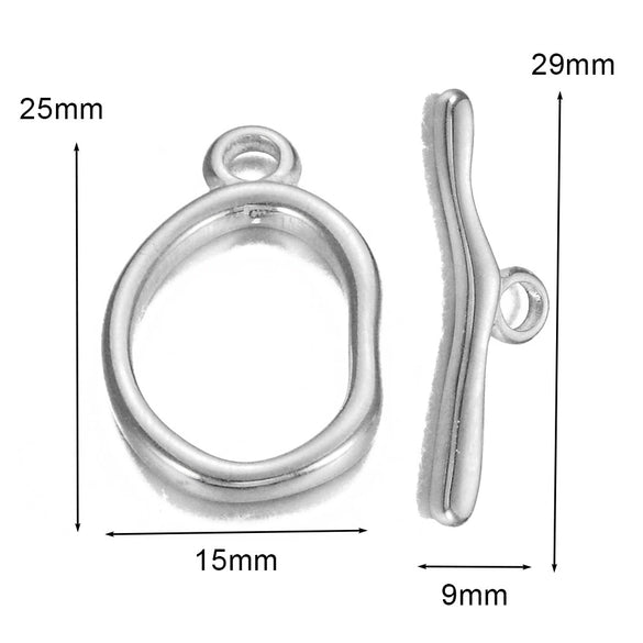 Jewelry Accessories Necklace Buckle Bracelet Buckle Stainless Steel Geometric Electroplated