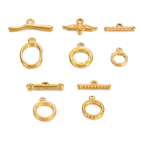 Jewelry Accessories Necklace Buckle Bracelet Buckle Stainless Steel Geometric Electroplated