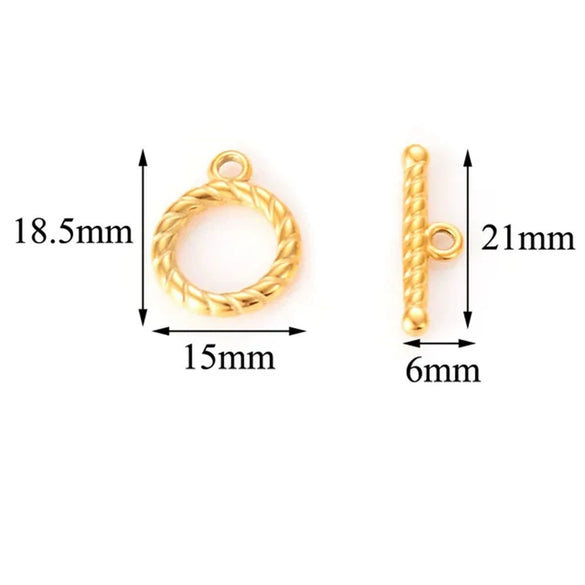 Jewelry Accessories Necklace Buckle Bracelet Buckle Stainless Steel Geometric Electroplated