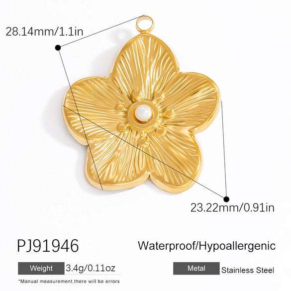 Jewelry Accessories Ocean Series Pendant Stainless Steel 18K Gold Non Fading Electroplated Minimalist