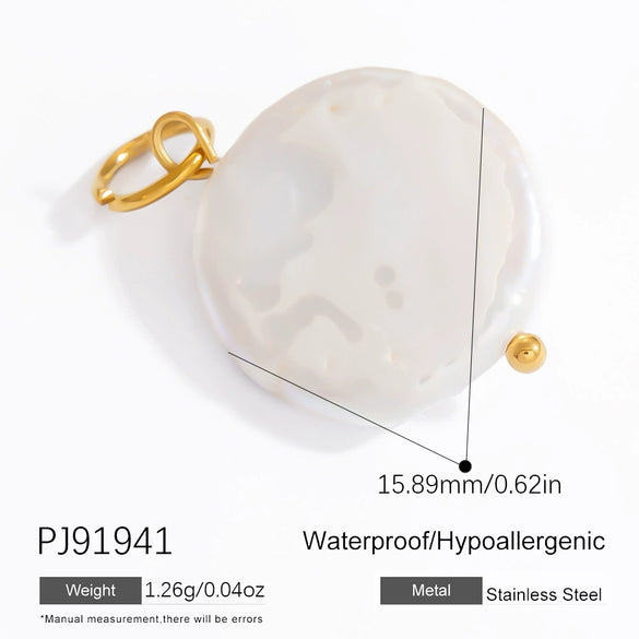 Jewelry Accessories Ocean Series Pendant Stainless Steel 18K Gold Non Fading Electroplated Minimalist