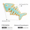 Jewelry Accessories Ocean Series Pendant Stainless Steel 18K Gold Non Fading Electroplated Minimalist