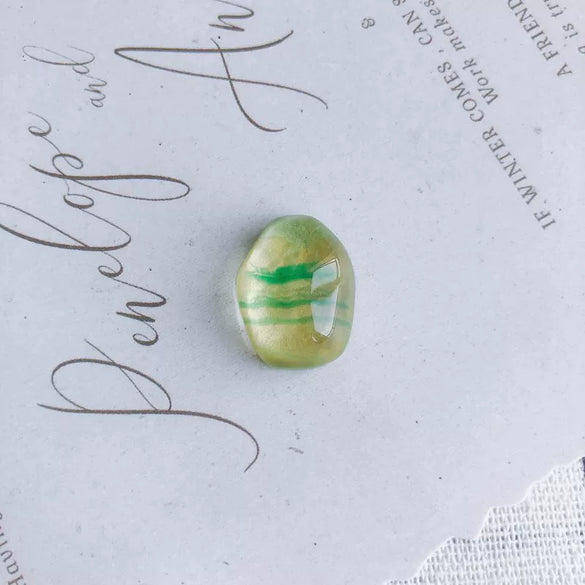 Jewelry Accessories Oil Painting Style Faceted Resin Earrings Hairpin Mobile Phone Case Material