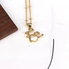 Jewelry Accessories Peach Heart Pendant Ball Chain Necklace Copper Titanium Steel Dripping Oil Design