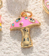 Jewelry Accessories Pendant Copper Real Gold Plated Sweet Style Love Butterfly Shell Crystal With Heart Shape And Insect Pattern Dripping Oil Design