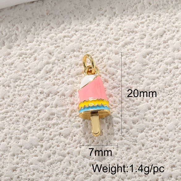 Jewelry Accessories Pendant Copper Real Gold Plated Sweet Style Love Butterfly Shell Crystal With Heart Shape And Insect Pattern Dripping Oil Design