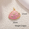 Jewelry Accessories Pendant Copper Real Gold Plated Sweet Style Love Butterfly Shell Crystal With Heart Shape And Insect Pattern Dripping Oil Design